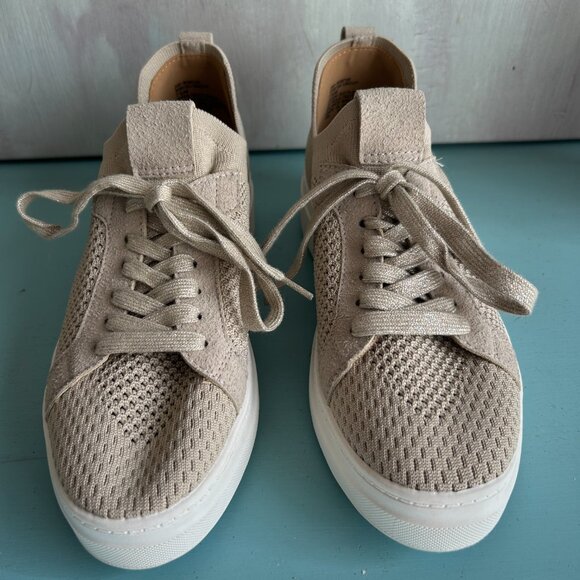 NWT White Mountain Uncut Slip On Sneakers Taupe Fabric Mid Top Size 7.5 Comfort - Picture 3 of 13
